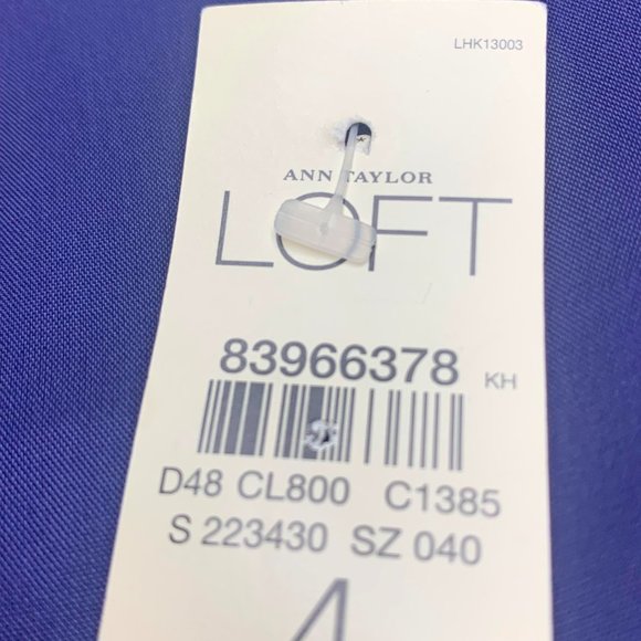 Ann Taylor LOFT  Purple Tiered Side Zip Lined A-Line Skirt - Picture 3 of 9